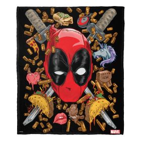 Everything Deadpool Aggretsuko Comics Silk Touch Throw Blanket; 50" x 60"