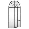 Wall Mirror Black 19.7"x39.4" Arch Iron