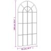 Wall Mirror Black 19.7"x39.4" Arch Iron